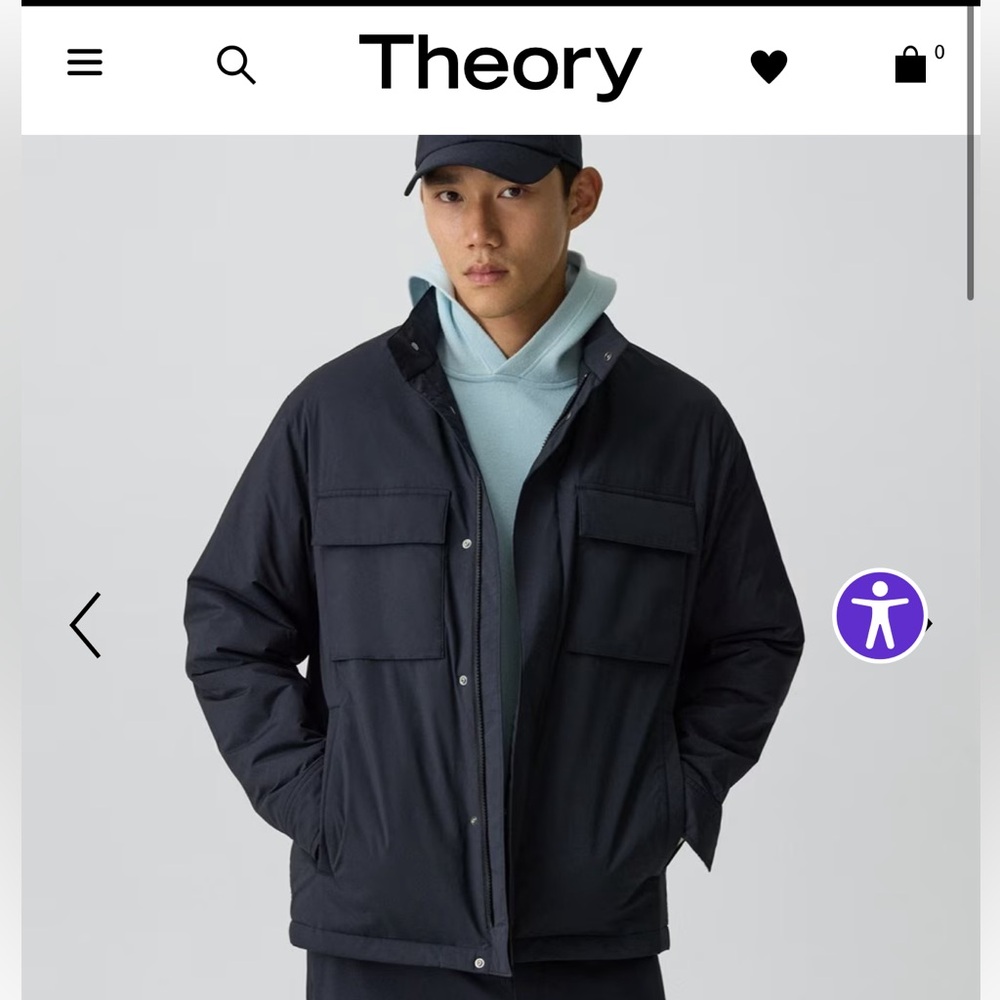 Theory Men's Dark Blue Field Jacket